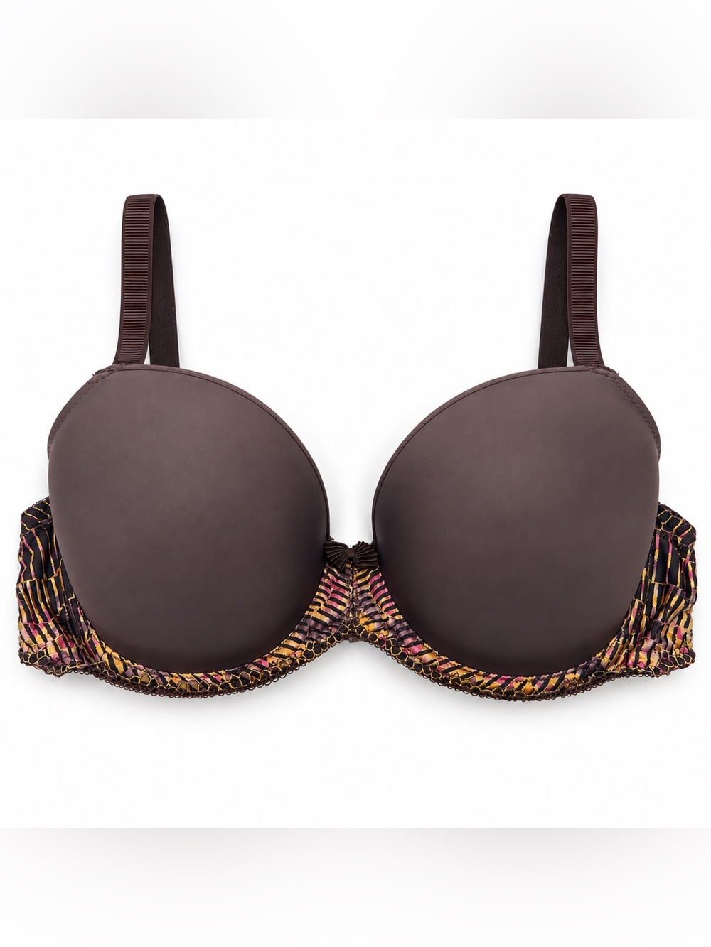 Wacoal La Femme T-Shirt Bra Women size 38DD Brown Embroidered Underwire 853117